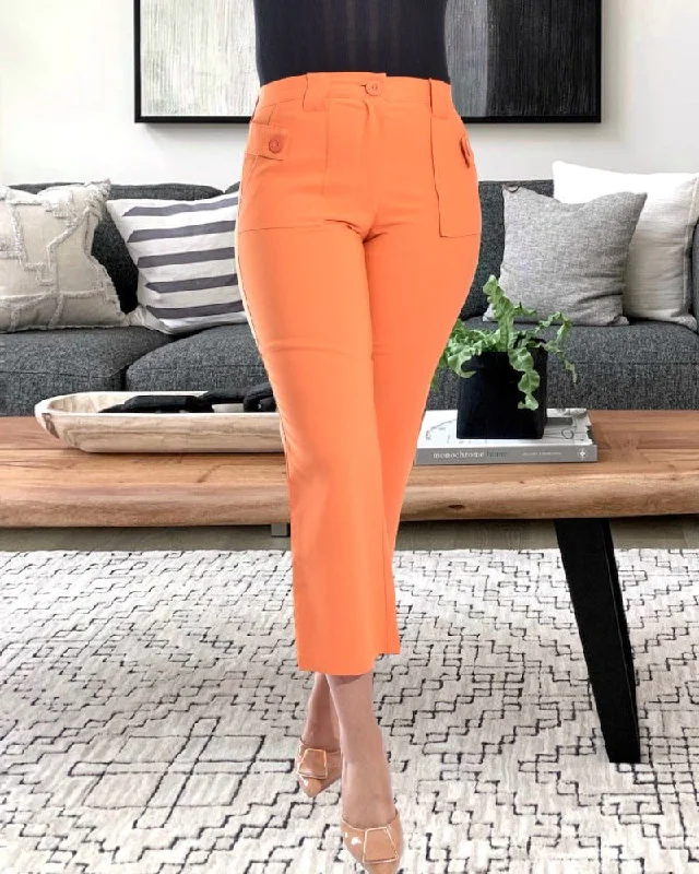 Discount Days Ladies Orange Capri Pants