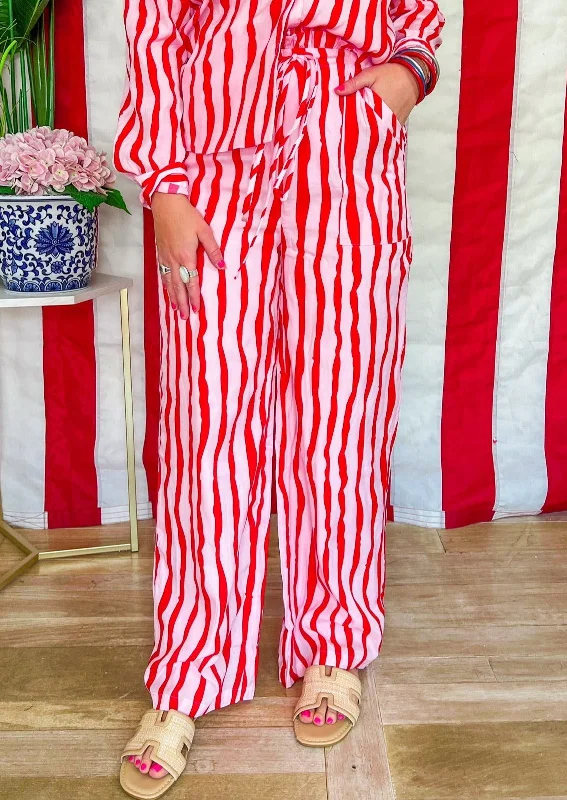 Limited Time Offer Mary Pants - Pink/Red
