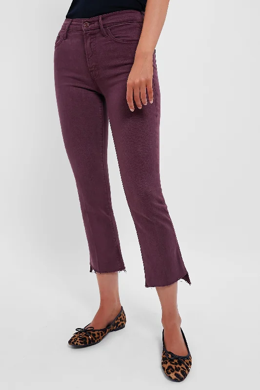 Price Reduction Mauve Wine The Insider Crop Step Fray