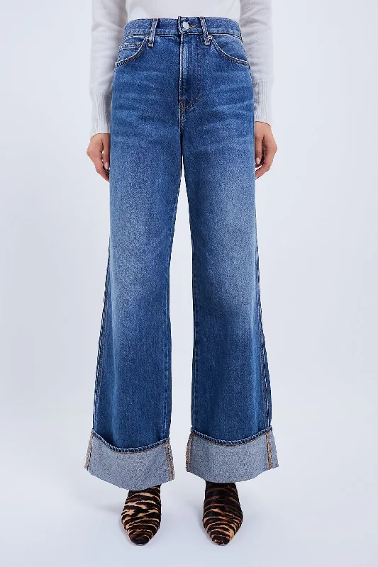 Super Deal Rebel Stone Taylor Cuffed High Rise Wide Leg