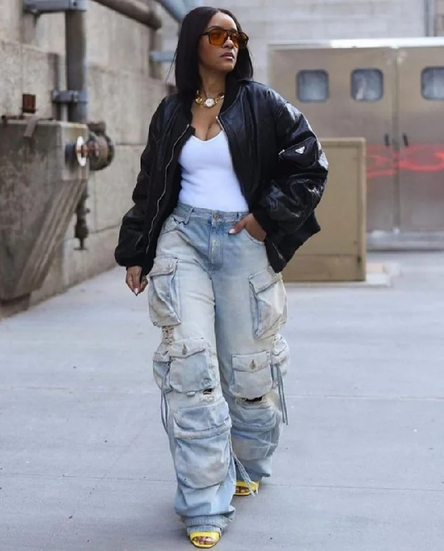 Exclusive Deal Ripped Denim Low Rise Jeans