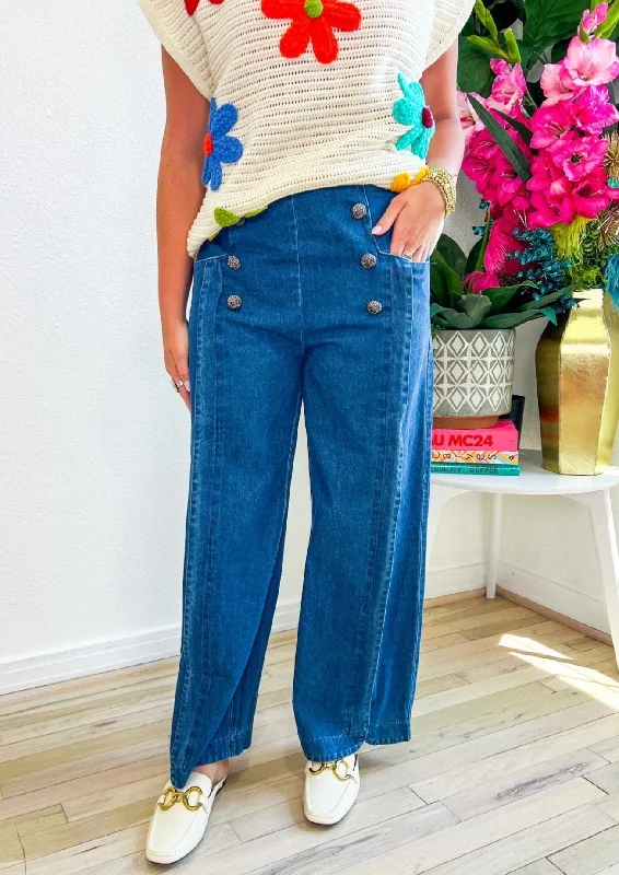 Special Offer Rose Pants - Dark Denim