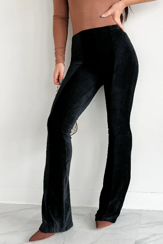 Extra Savings DOORBUSTER Sasha Velvet Flare Pants (Black)