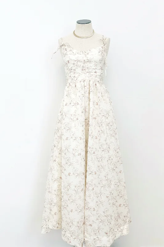 Super Sale Floral Jaquard Midi Dress