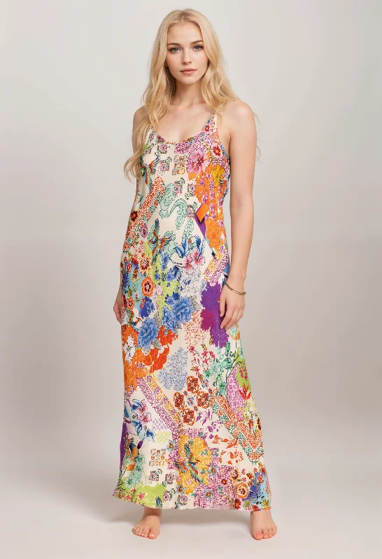 Steals and Deals Johnny Was Mcdreamer Print Gigianna Slip Dress R36124 Boho Chic