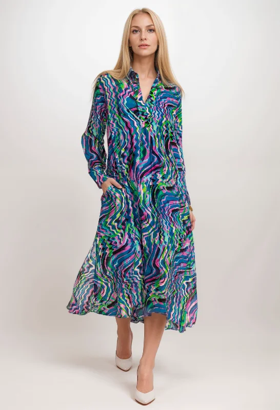 Great Deals Johnny Was Workshop Moonwave Henley Dress W31823 Boho Chic