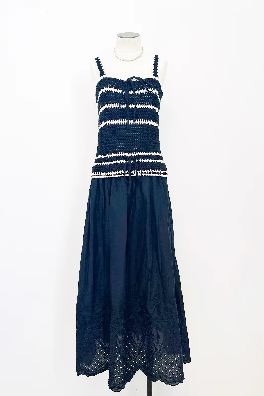 Lowest Prices Peplum Crochet Maxi Dress
