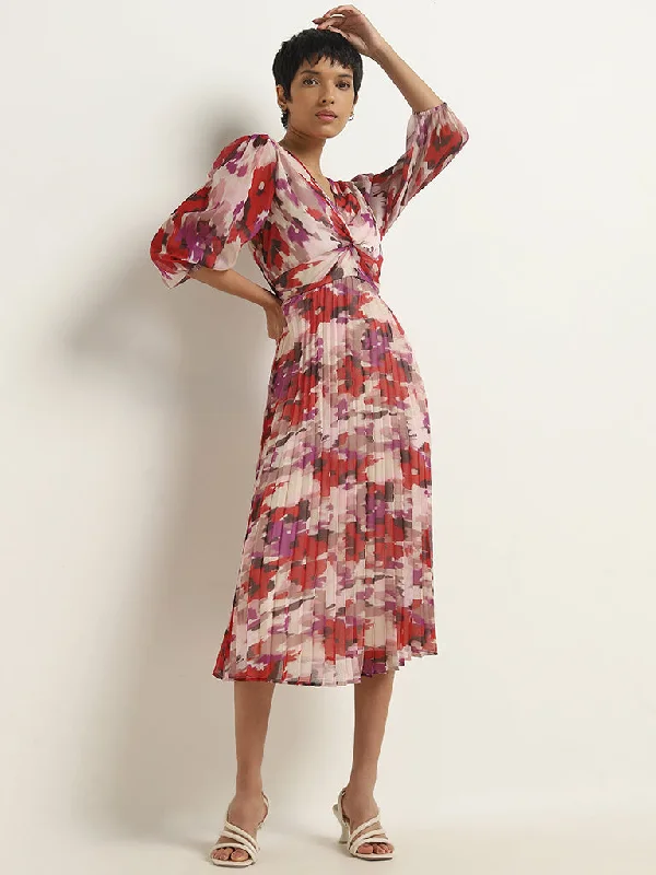 Massive Deals Wardrobe Multicolour Floral Printed A-Line Dress