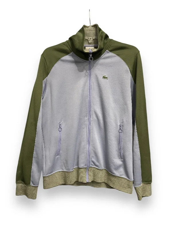 Major Savings Athletic Jacket By Lacoste In Blue & Green, Size: L
