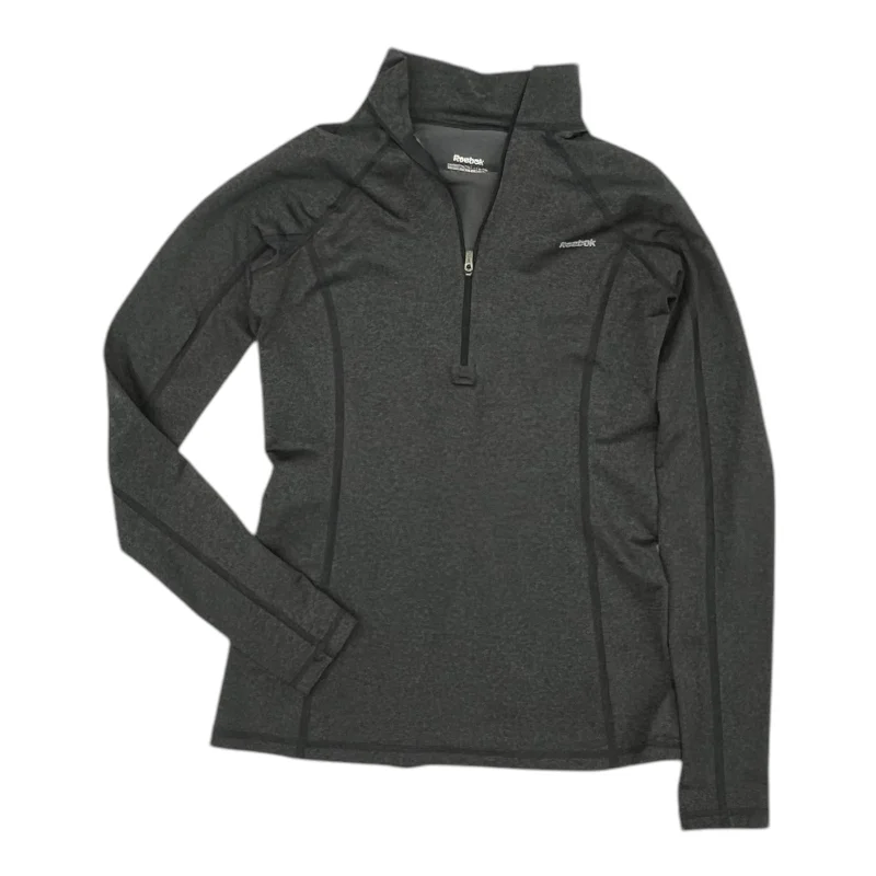 Fantastic Deals Athletic Top Ls Collar By Reebok In Grey, Size:Xs