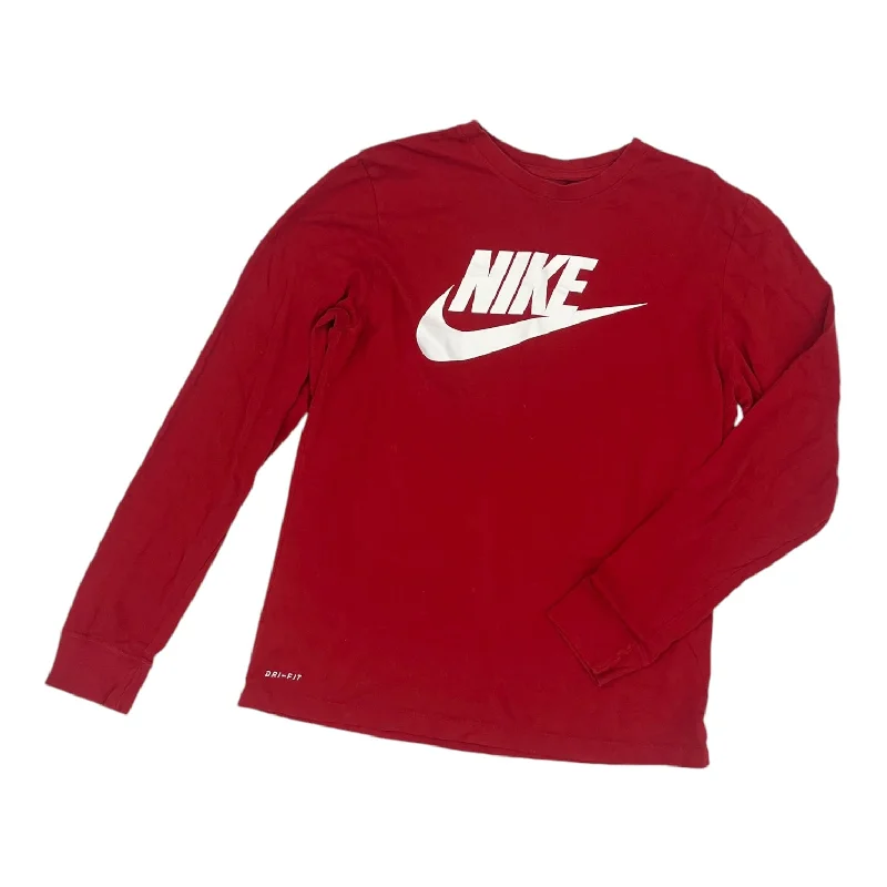 Take Advantage Athletic Top Ls Crewneck By Nike In Red, Size:M