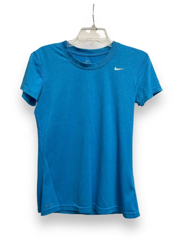 Weekend Special Athletic Top Short Sleeve By Nike Apparel In Blue, Size: S