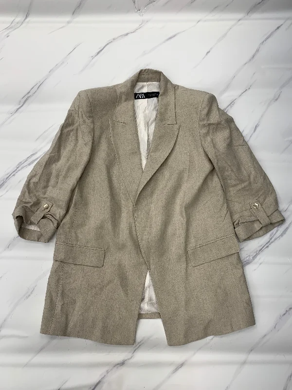 Warehouse Sale Blazer By Zara In Tan, Size: M