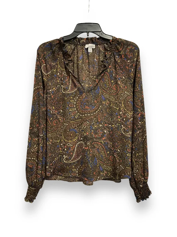 Anniversary Sale Blouse Long Sleeve By Allison Joy In Floral Print, Size: S