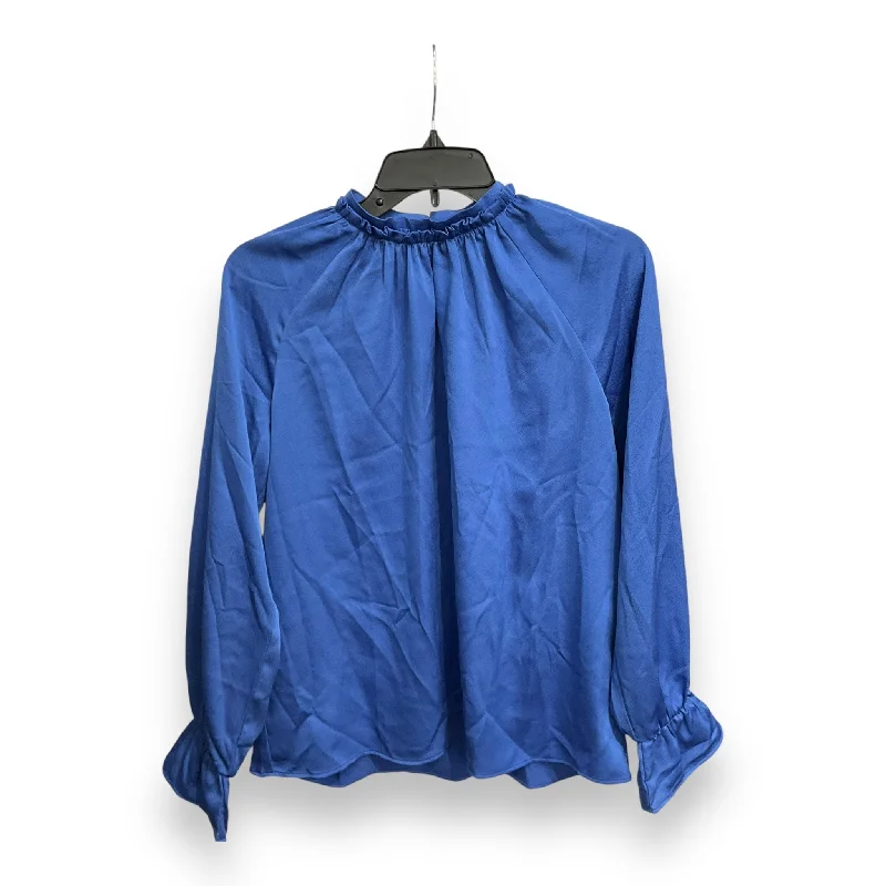 Savings Galore Blouse Long Sleeve By Ann Taylor In Blue, Size: S