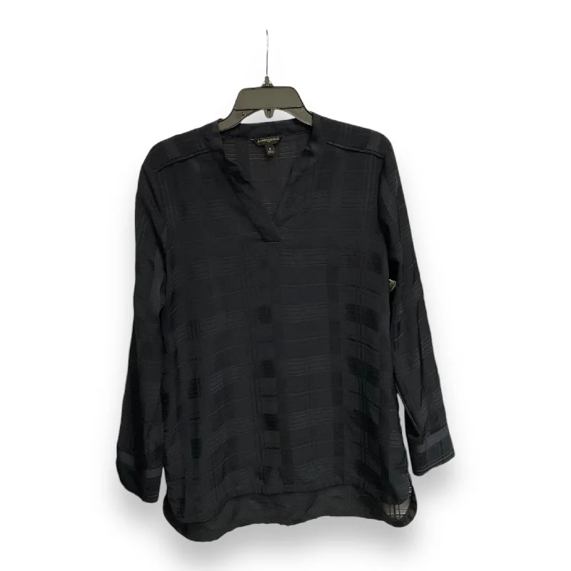 Mega Sale Blouse Long Sleeve By Banana Republic In Navy, Size: M