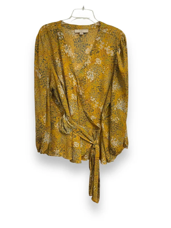 Buy More, Save More Blouse Long Sleeve By Loft In Floral Print, Size: 2x
