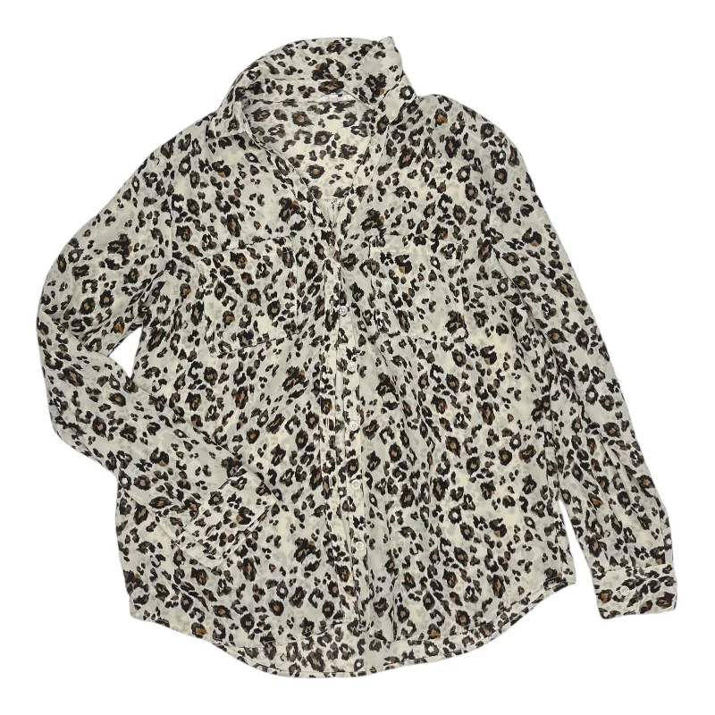 Must-Have Deals Blouse Ls By Maurices In Animal Print, Size:M