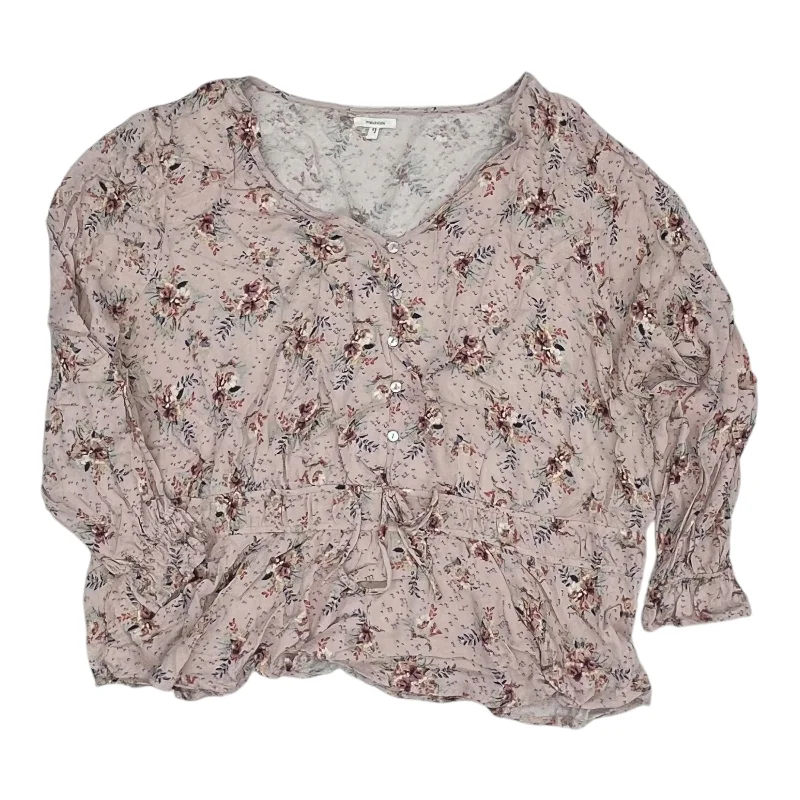 Year-End Sale Blouse Ls By Maurices In Pink, Size:3X