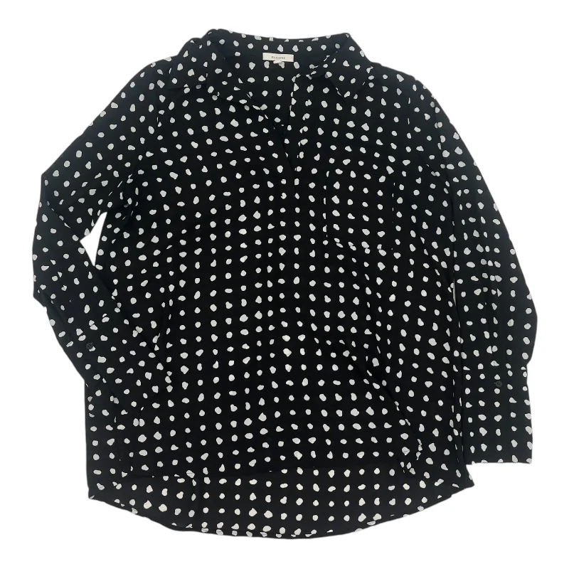 Customer Appreciation Sale Blouse Ls By Pleione In Black & White, Size:M