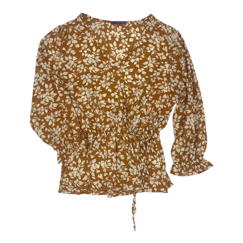 Don’t Miss Out Blouse Ls By West Kei In Orange, Size:M