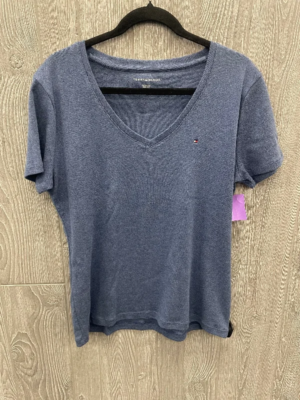 Members Only Blue Top Short Sleeve Tommy Hilfiger, Size Xl
