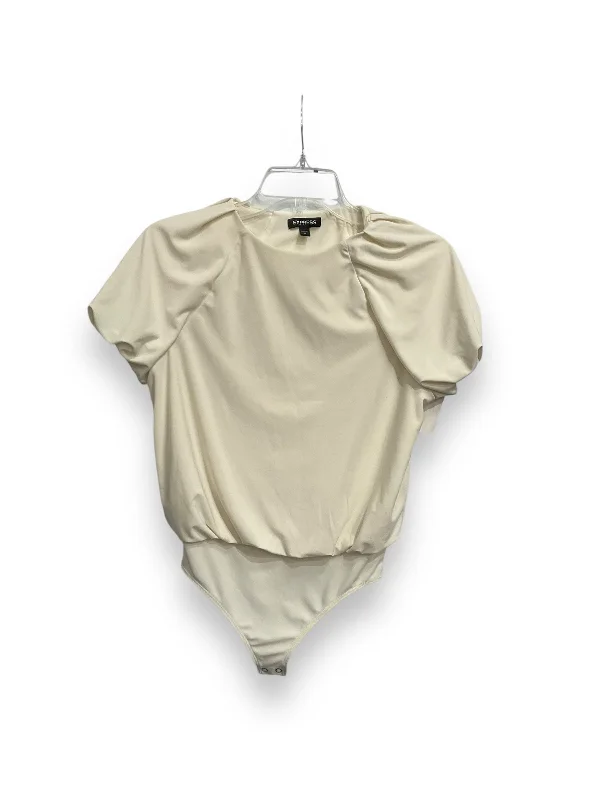 Incredible Offers Bodysuit By Express In Cream, Size: Xs