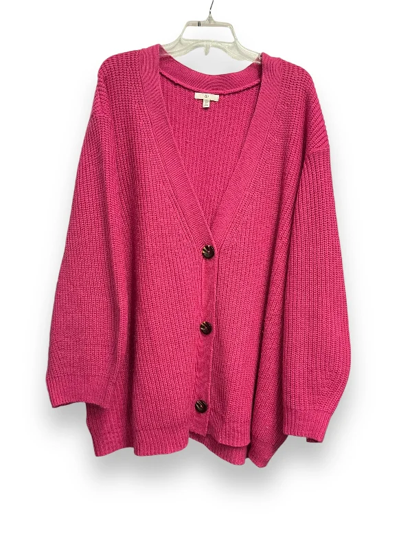 Exclusive Offers Cardigan By Bp In Pink, Size: 4x