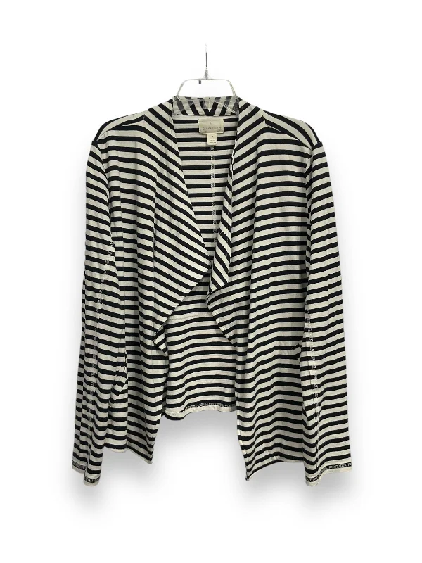 Season Finale Sale Cardigan By Cassini In Striped Pattern, Size: 1x