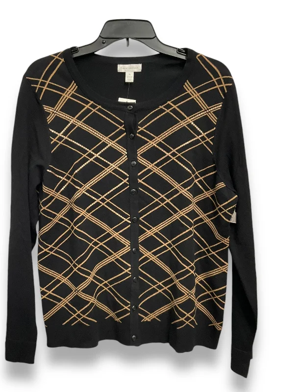 Exclusive Savings Cardigan By Charter Club In Black & Brown, Size: Xl