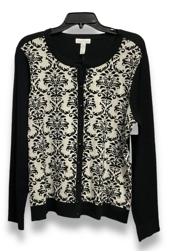 Final Markdown Cardigan By Charter Club In Black & Silver, Size: Xl