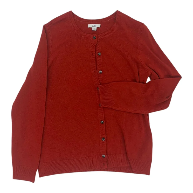 Steals and Deals Cardigan By Croft And Barrow In Red, Size:M