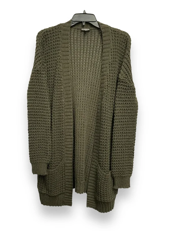 Act Now Cardigan By Express In Green, Size: L