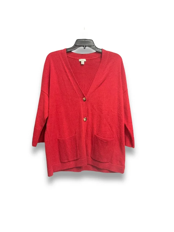 Can't Miss Cardigan By J. Jill In Coral, Size: M