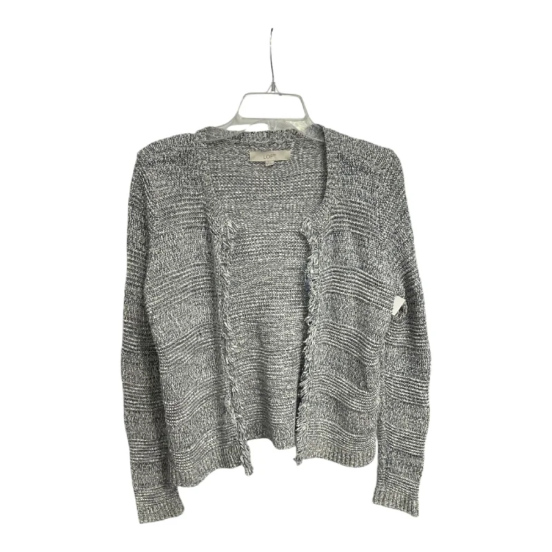 Anniversary Sale Cardigan By Loft In Blue & White, Size: M
