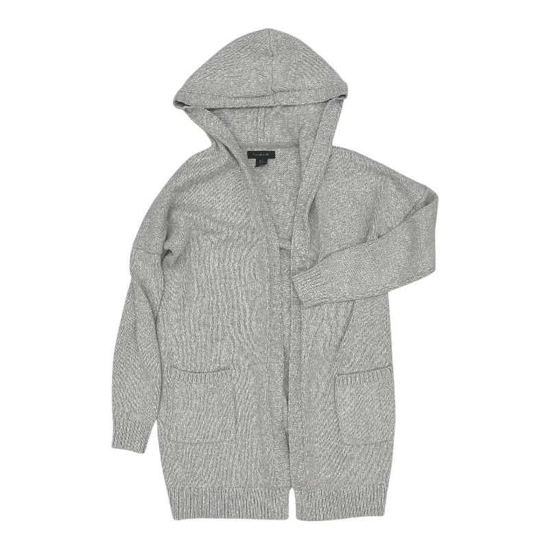 Lowest Price Cardigan By Tahari By Arthur Levine In Grey, Size:M