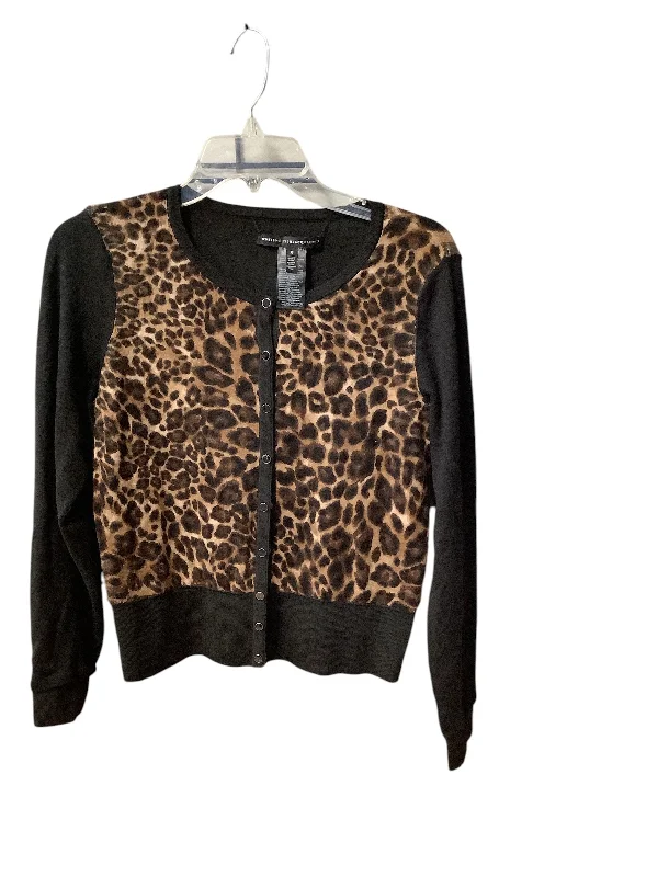 Act Fast Cardigan By White House Black Market In Animal Print, Size: M