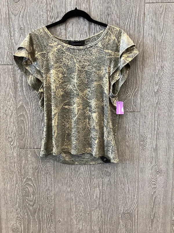 Great Deals Gold Blouse Short Sleeve White House Black Market, Size M