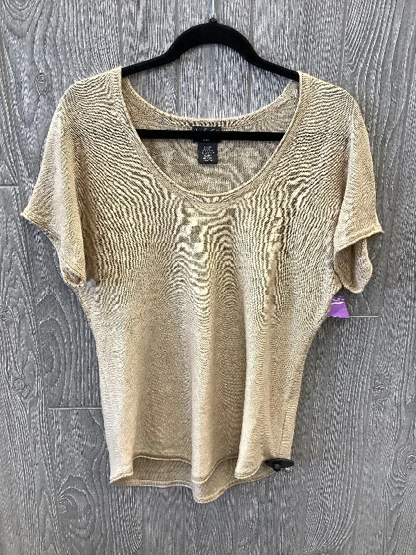Crazy Savings Gold Top Short Sleeve Lord And Taylor, Size M
