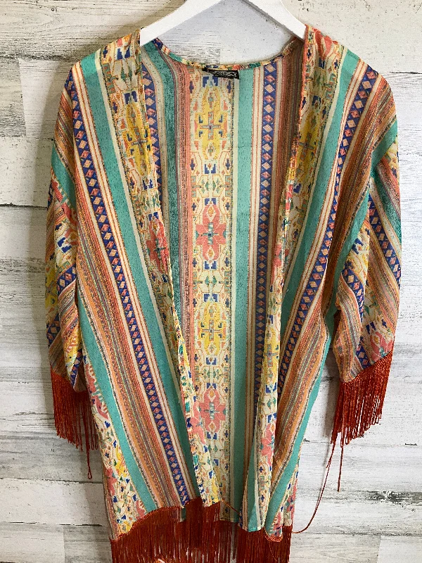 Daily Specials Kimono By Angie In Blue & Orange, Size: M