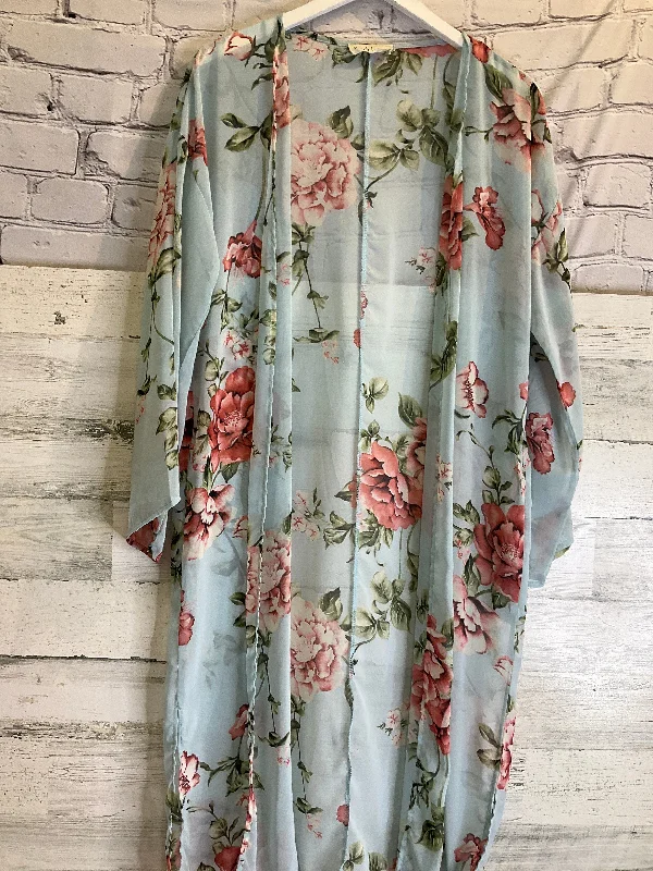 Stock Up and Save Kimono By Peach Love Cream California In Blue, Size: S