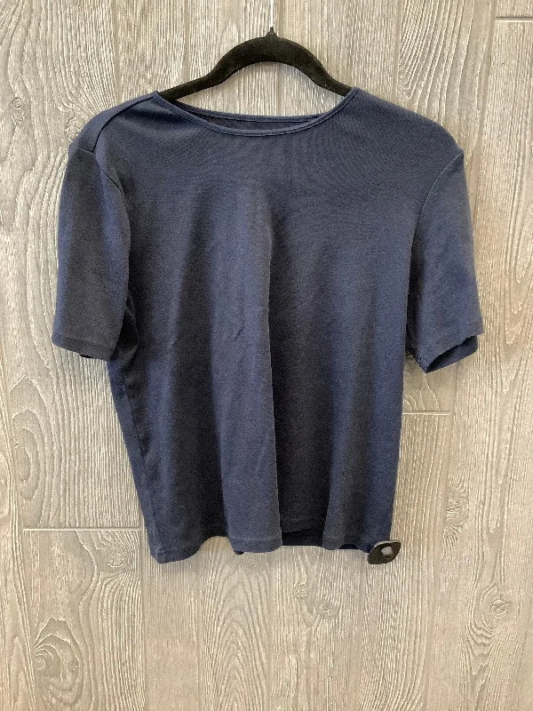 Reduced Prices Navy Top Short Sleeve Basic Christopher And Banks, Size M