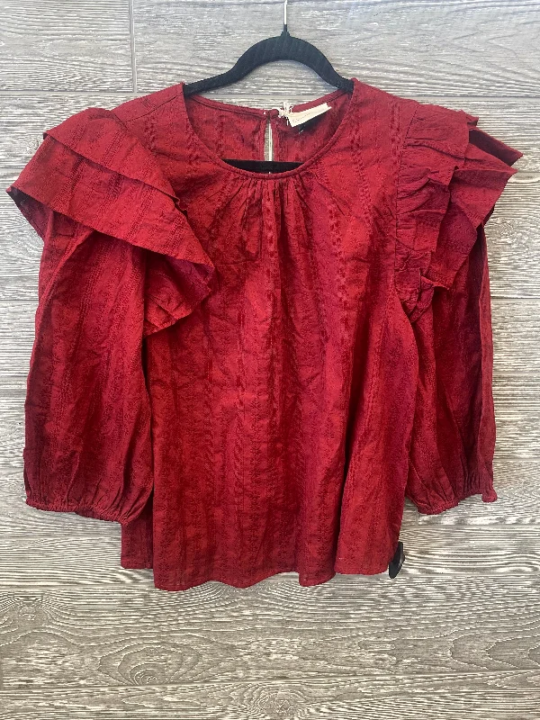 Red Top Long Sleeve Universal Thread, Size Xl