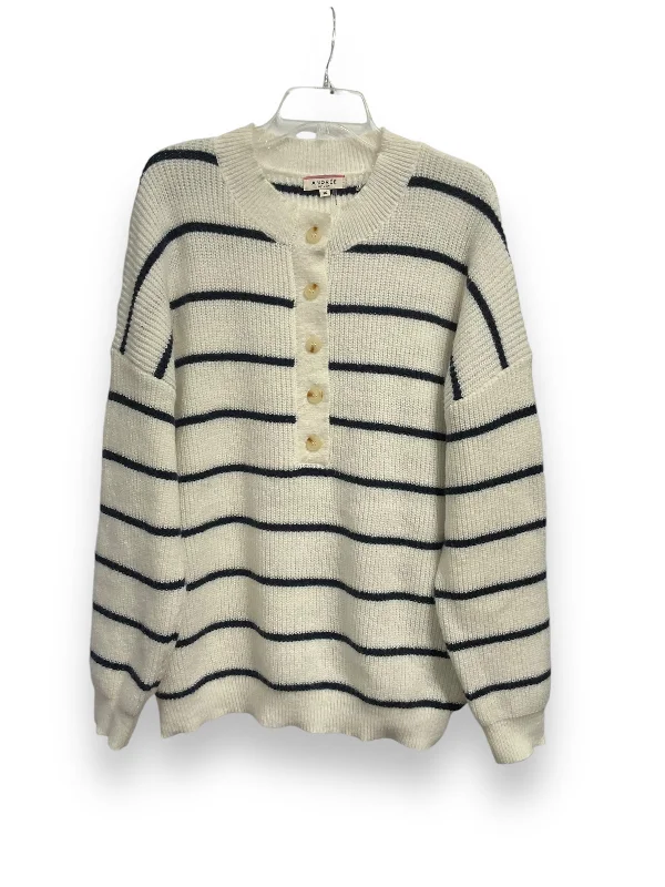 Overstock Sale Sweater By Andree By Unit In Striped Pattern, Size: 1x