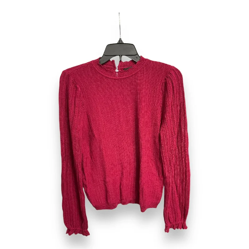 Price Reduction Sweater By Ann Taylor In Maroon, Size: S