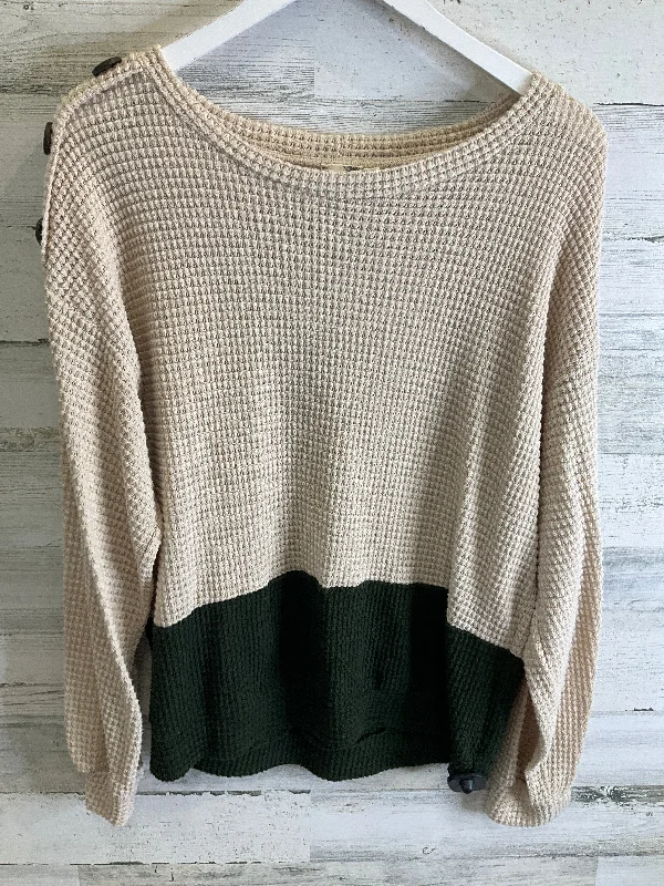 Limited Availability Sweater By Blu Pepper In Beige, Size: S