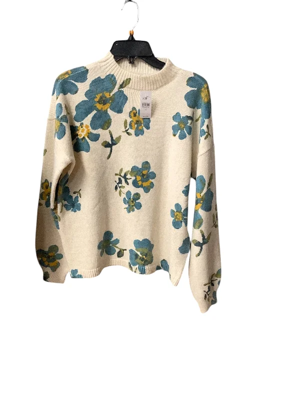 Great Deals Sweater By Loft In Floral Print, Size: M