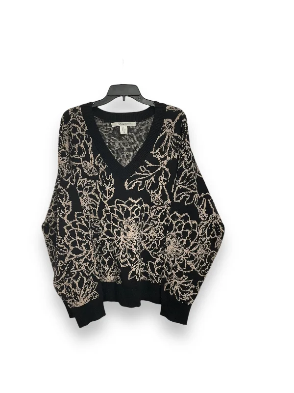 Year-End Sale Sweater By Max Studio In Black & Brown, Size: 3x