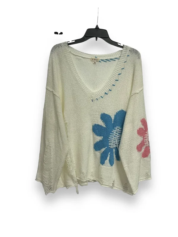 Early Bird Discount Sweater By Pol In Floral Print, Size: M
