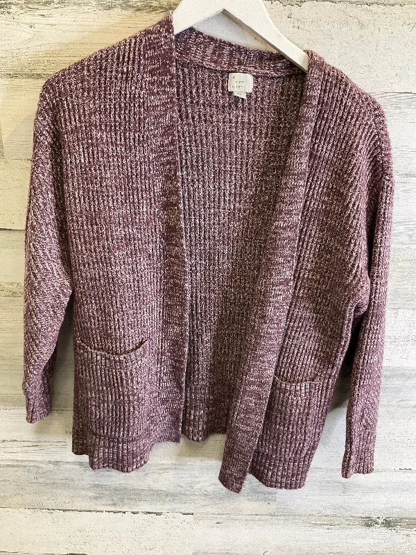 Seasonal Clearance Sweater Cardigan By A New Day In Purple, Size: Xs
